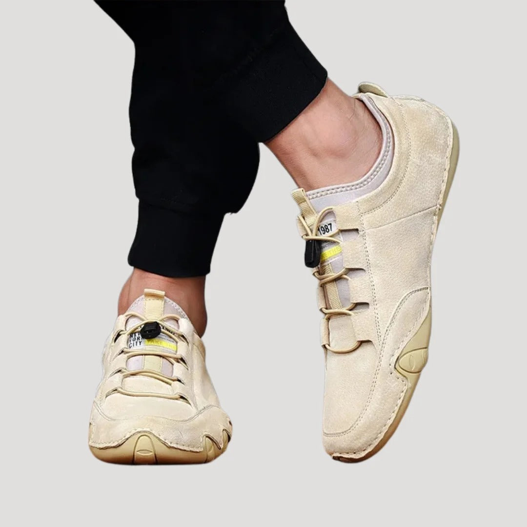 Herr låga slip-on sneakers i mockalook